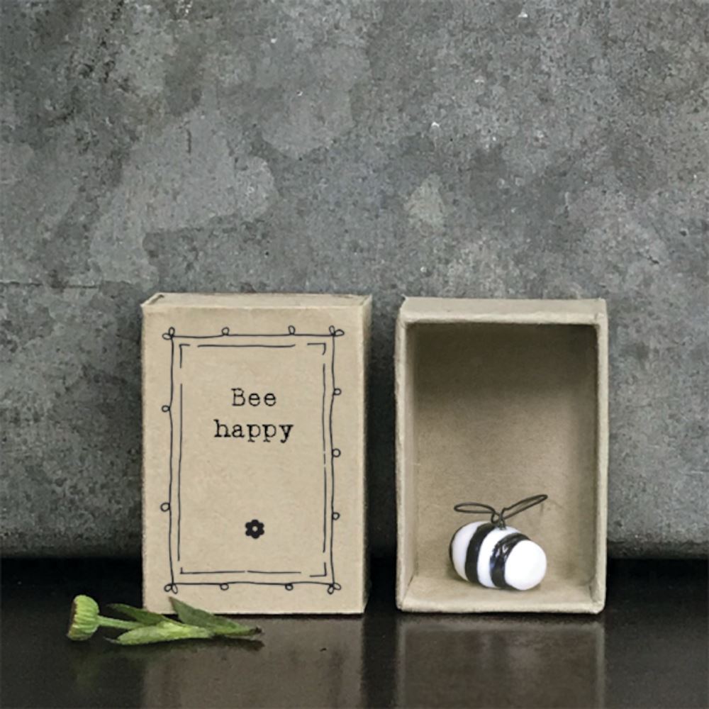 east-of-india-matchbox-porcelain-bee-gift-bee-happy|9|Luck and Luck| 1