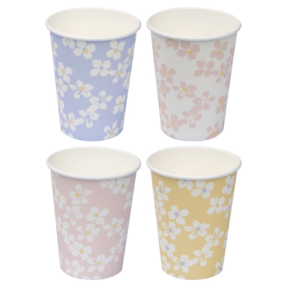 8-floral-paper-party-cups-easter-springtime-garden-party|SP-615|Luck and Luck|2