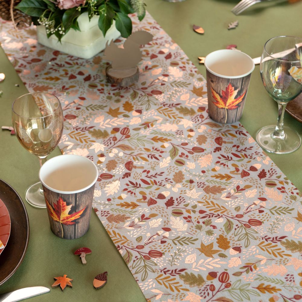 autumn-leaves-table-runner-2-5m-copper-botanical-table-decoration|7770|Luck and Luck| 1