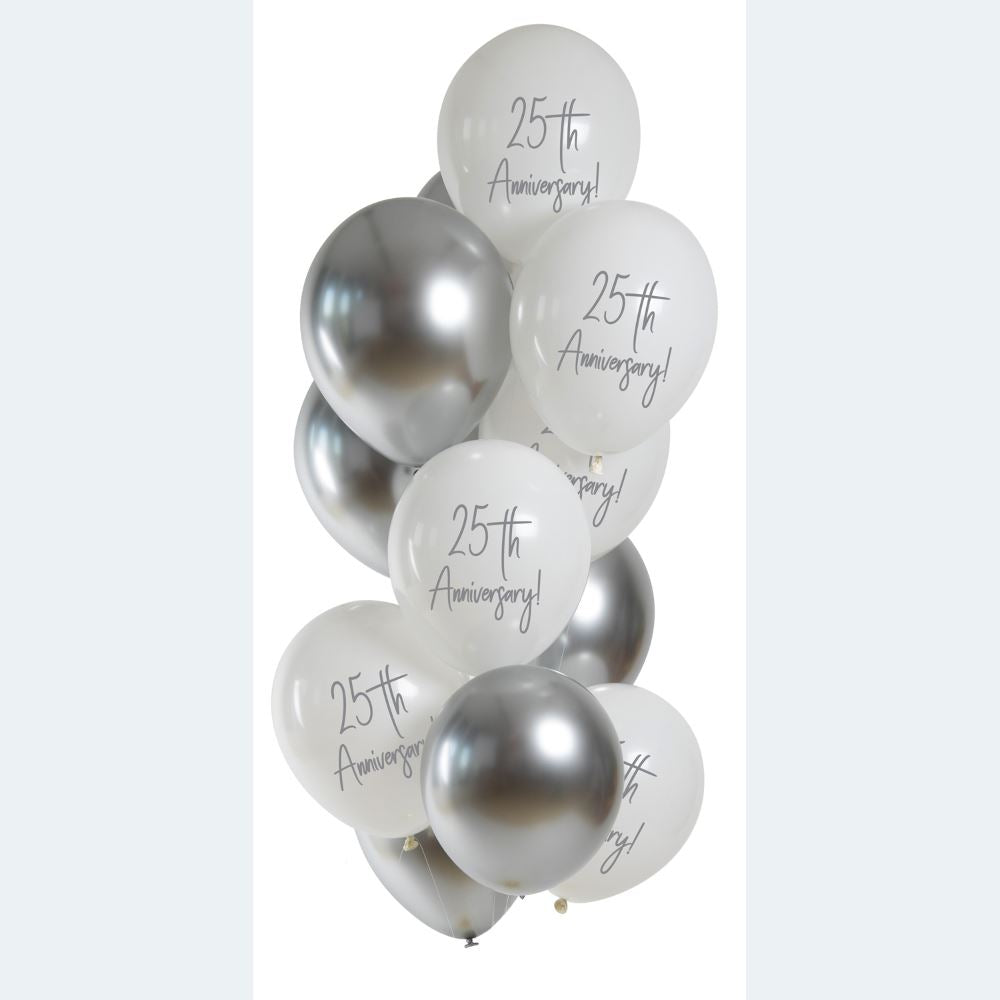 silver-25th-wedding-anniversary-party-balloons-set-of-12|25163|Luck and Luck|2