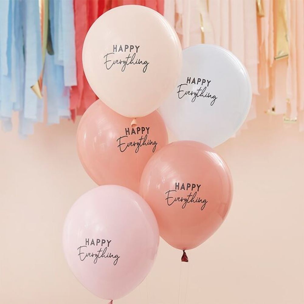 multicolour-pastel-happy-everything-birthday-party-balloons-x-5|HAP-106|Luck and Luck| 1