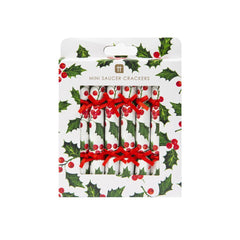 botanical-holly-christmas-mini-saucer-crackers-x-8|BC-SAUCER-V3|Luck and Luck|2