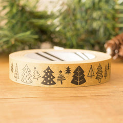 kraft-brown-paper-tape-christmas-tree-50m|LLTAPEKTREES|Luck and Luck|2