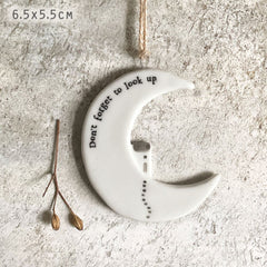 east-of-india-porcelain-hanging-moon-don-t-forget-to-look-up|6654|Luck and Luck| 1