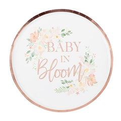 floral-baby-in-bloom-baby-shower-paper-plate-x-8|BL-112|Luck and Luck|2
