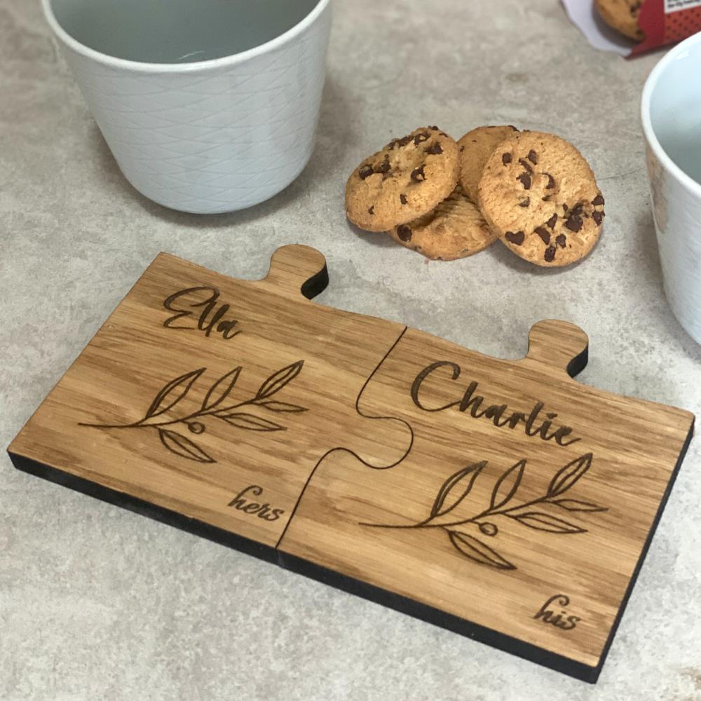 wooden-personalised-jigsaw-coasters-gift-set-of-2|LLWWJIGSAWCOASTERX2|Luck and Luck|2