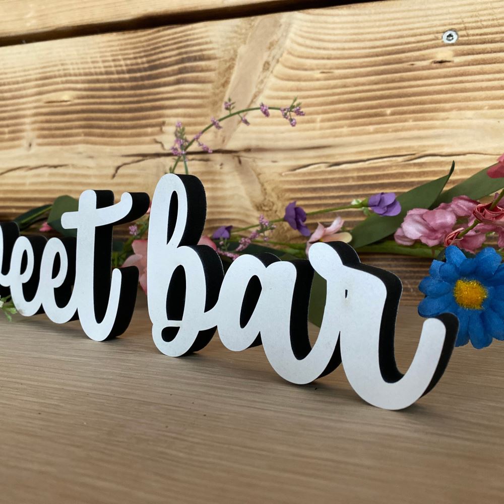 wooden-sweet-bar-standing-table-sign-wedding-party-lowercase-font-1-white|LLWWSBMF1_LC|Luck and Luck|2