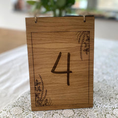 wooden-oak-veneer-table-number-rustic-wedding-design-3|LLWWTABNUMD3|Luck and Luck| 3