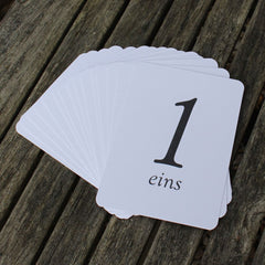 white-wedding-table-numbers-german-single-card-1-16-black-numbers|LLTNWGER|Luck and Luck|2