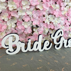customisable-bride-and-groom-wooden-standing-sign-wedding-decoration|LLWWBGSF1|Luck and Luck| 3