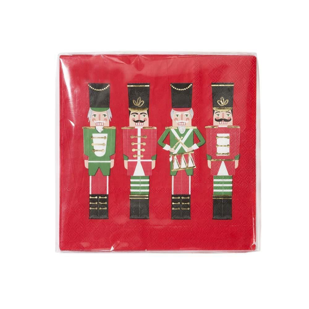 christmas-party-paper-nutcracker-soldier-napkins-red-green-gold-x-16|BC-NUT-NAPKIN|Luck and Luck| 3