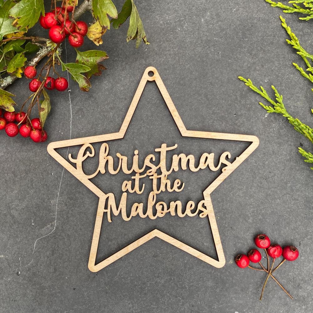personalised-birch-wooden-star-christmas-tree-decoration|LLWWCOSTARP|Luck and Luck|2