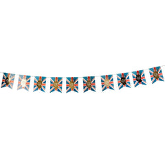 kings-coronation-flag-paper-bunting-decoration-3m|HBKC101|Luck and Luck| 3