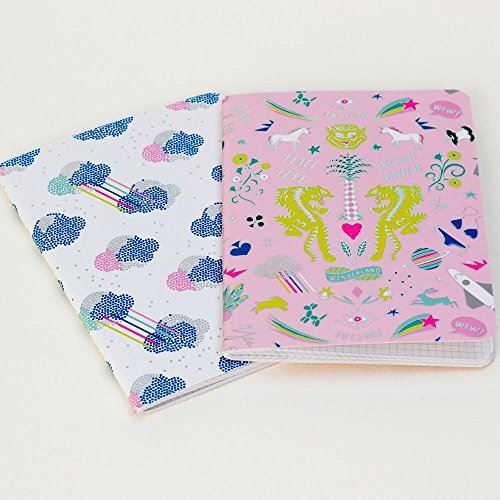 unicorn-set-of-2-pink-and-cloud-notebooks-gift|990017256|Luck and Luck| 1