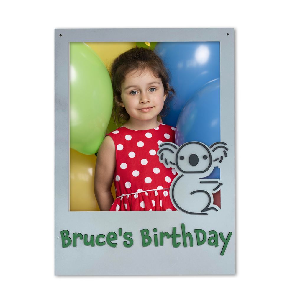 personalised-wooden-photo-booth-frame-with-koala-childrens-party|LLWWPBKOALA|Luck and Luck| 1