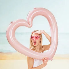 pink-foil-balloon-heart-outline-hen-party-selfies|FB207P-081J|Luck and Luck| 3