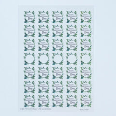 happy-mothers-day-single-sticker-sheet-botancial-wreath-with-35-stickers|LLMOT019|Luck and Luck|2