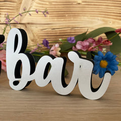 wooden-sweet-bar-standing-table-sign-wedding-party-lowercase-font-1-white|LLWWSBMF1_LC|Luck and Luck| 3