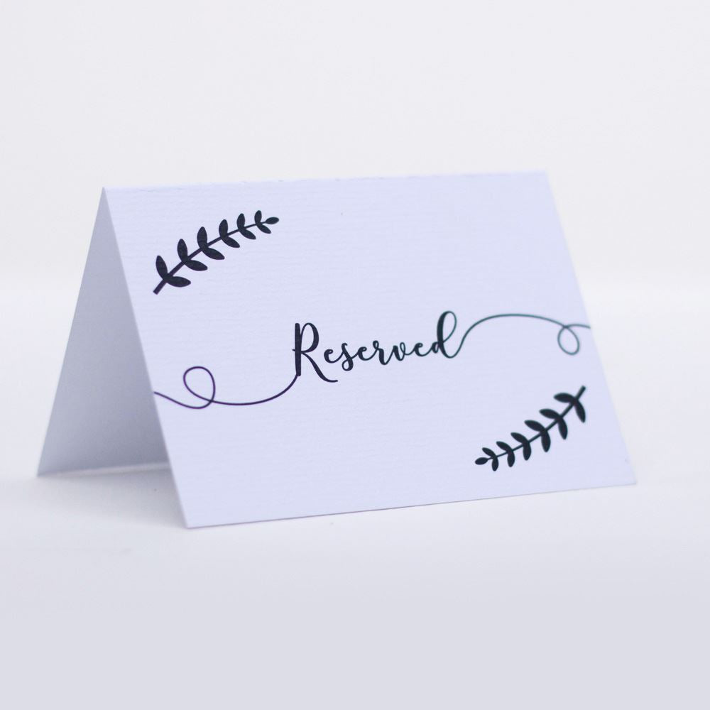 wreath-leaf-reserved-only-cards-set-of-4-wedding-party-events|LLRESLEAFA5|Luck and Luck| 1