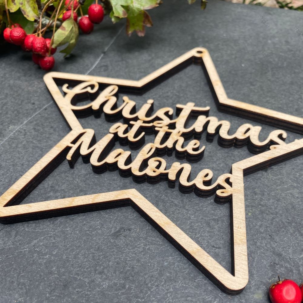 personalised-birch-wooden-star-christmas-tree-decoration|LLWWCOSTARP|Luck and Luck| 3