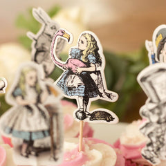 alice-in-wonderland-set-of-24-canape-cake-party-picks|LLAIWPICKS|Luck and Luck|2