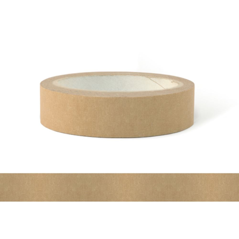 narrow-plain-brown-packaging-tape-roll-23mm-stamp-yourself|LL4774|Luck and Luck|2