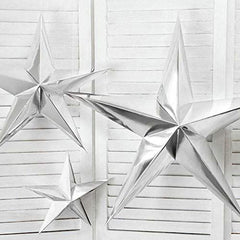 hanging-silver-stars-30cm-45cm-and-70cm-christmas-decoration-set-of-3|LLSILVERSTARSX3|Luck and Luck| 1