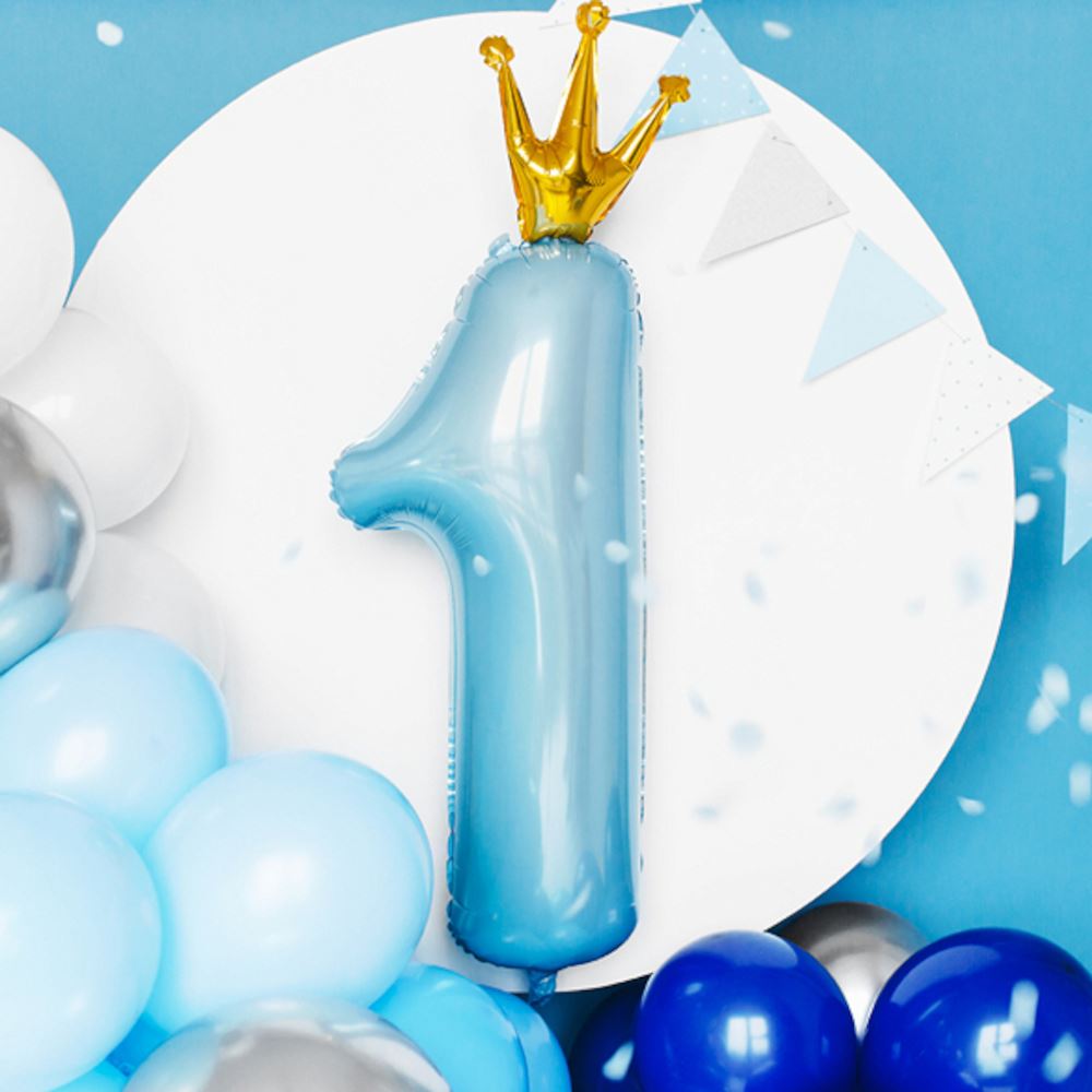 aqua-blue-number-1-foil-balloon-1st-birthday|FB87M-011|Luck and Luck| 1
