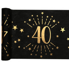 black-and-gold-age-40-party-pack-cups-plates-and-napkins|LLBLCKGOLD40PP2|Luck and Luck|2
