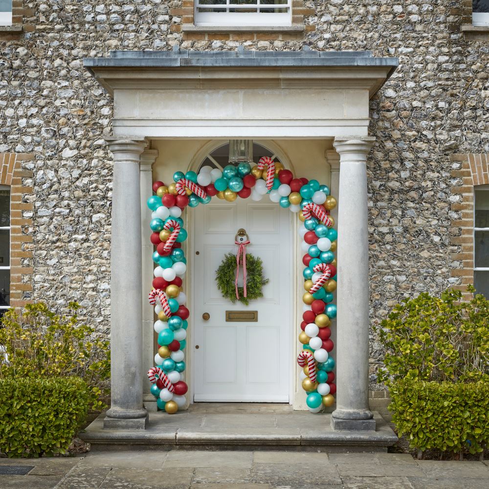 novelty-candy-cane-christmas-balloon-arch-kit-240-balloons|MRY-171|Luck and Luck| 1