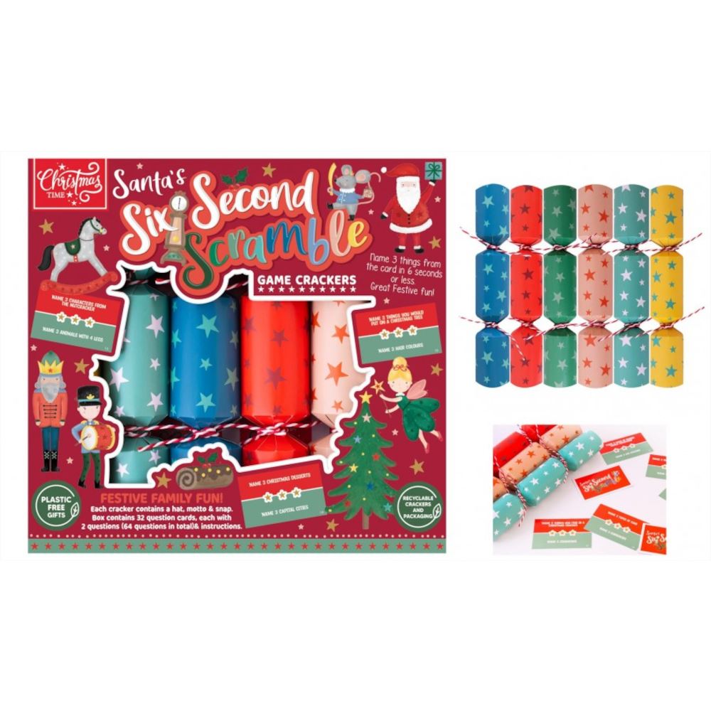 santa-s-six-second-scramble-christmas-crackers-x-6|XM6592|Luck and Luck| 6