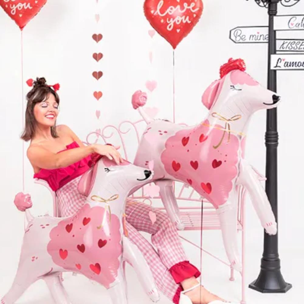 foil-pink-poodle-party-balloon-helium-air-valentines-love|FB182|Luck and Luck| 1