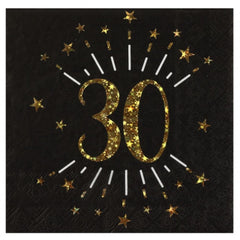 luxury-black-gold-age-30-party-pack-cups-plates-napkins-table-runner|LLBLCKGOLD30PP2|Luck and Luck| 4