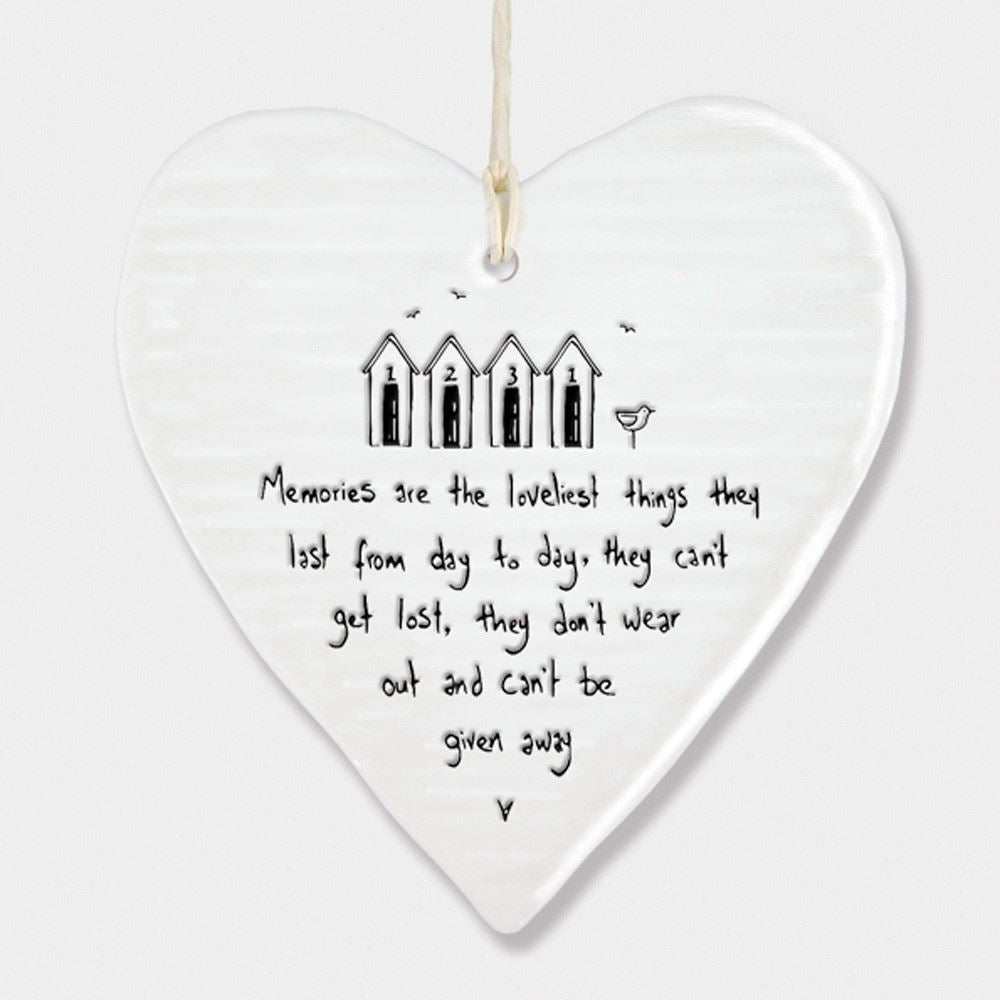 east-of-india-porcelain-hanging-heart-memories-are-the-loveliest-gift|6215|Luck and Luck|2