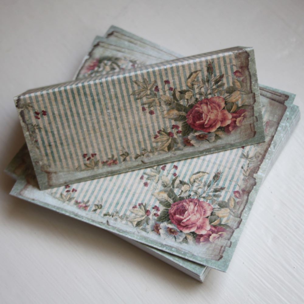 vintage-green-floral-wedding-place-cards-setting-x-25-shabby-style-chic|PCFLORALSTR|Luck and Luck| 1