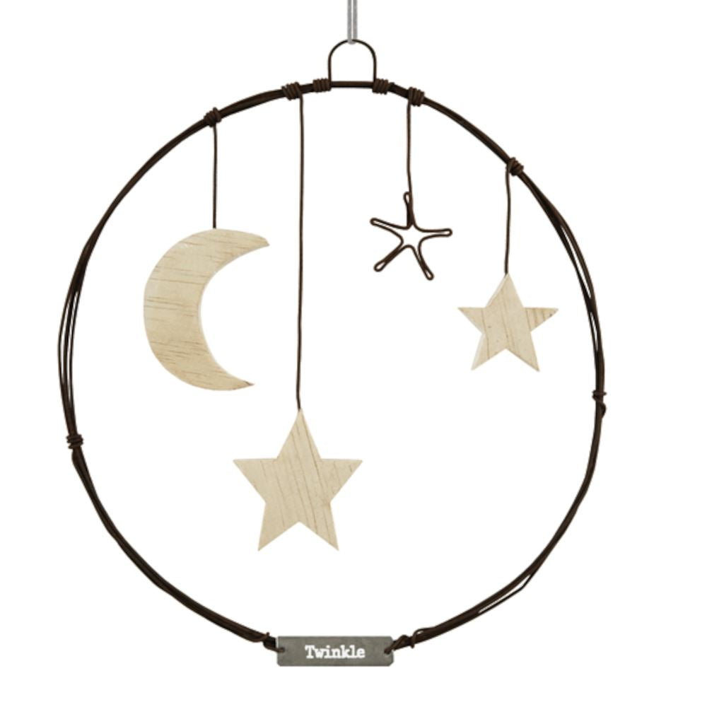 east-of-inia-christmas-hanging-rusty-wire-wreath-stars-decoration|3492|Luck and Luck|2
