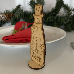 wooden-christmas-personalised-snowman-place-table-name-settings|LLWWSNOWMANPNP|Luck and Luck|2