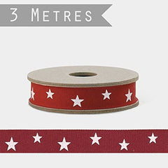 east-of-india-red-ribbon-with-white-stars-x-3m-craft|3192|Luck and Luck| 1