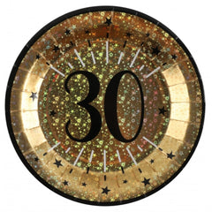 luxury-black-gold-age-30-party-pack-cups-plates-napkins-table-runner|LLBLCKGOLD30PP2|Luck and Luck| 3