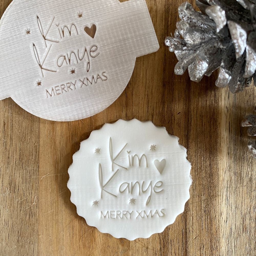 personalised-christmas-fondant-icing-embosser-merry-xmas-heart|LLWWXMASEMBOSSD8|Luck and Luck| 1