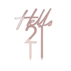 rose-gold-cake-topper-hello-21-21st-birthday|MIX-304|Luck and Luck|2