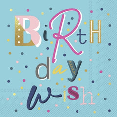 birthday-wish-turquoise-paper-party-lunch-napkins-large-x-20|L 957342|Luck and Luck| 3