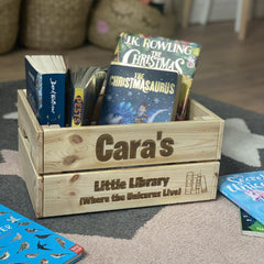 personalised-wooden-crate-childrens-books-toys-christmas-birthday-gift|LLWWWOODENCRATEB|Luck and Luck| 3