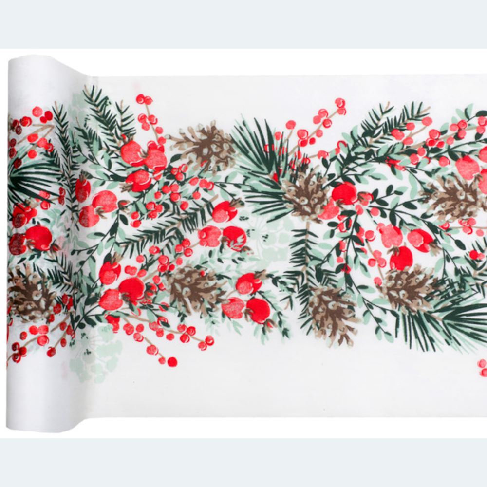 red-poinsettia-christmas-table-runner-decoration-3m|822000300007|Luck and Luck| 5