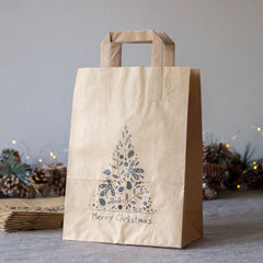 merry-christmas-tree-kraft-brown-paper-gift-bags-x-6|KBHMCTREE|Luck and Luck| 1
