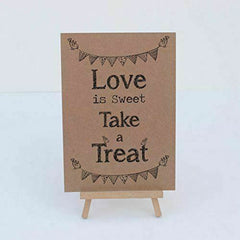 candy-sweet-bar-sign-kraft-brown-love-is-sweet-sign-and-easel-wedding|LLSTKMAM|Luck and Luck| 4