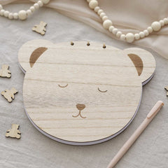 wooden-teddy-baby-shower-guest-book-gift|TED-201|Luck and Luck| 1