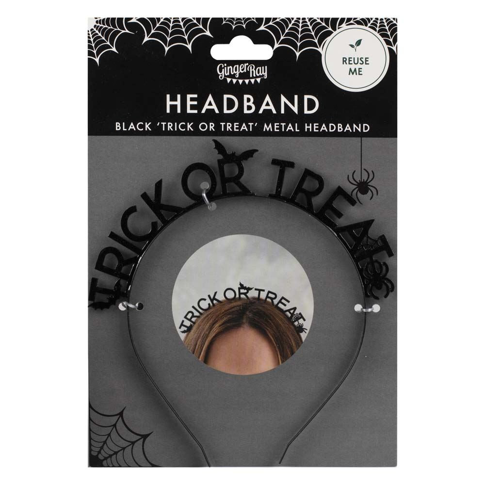 black-metal-trick-or-treat-halloween-headband|POI-103 |Luck and Luck|2