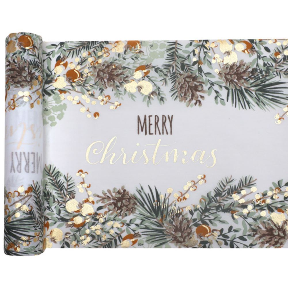 merry-christmas-table-runner-gold-details-2-5m-festive-tableware|7682|Luck and Luck|2