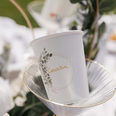 botanical-leaf-paper-cups-weddings-party-x-8|95000|Luck and Luck| 1